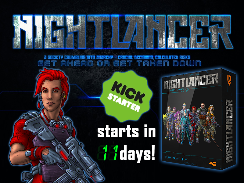nightlancer kickstarter indie game dev art cyberpunk sci-fi